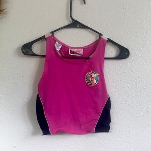 Retro workout crop top